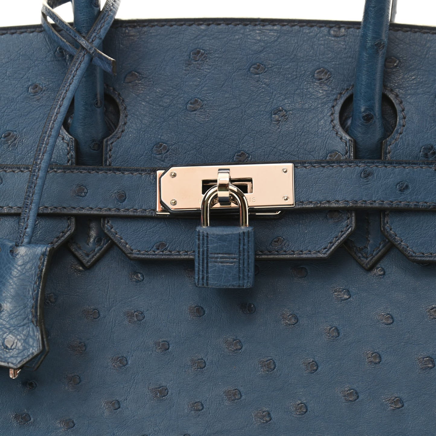 Ostrich Birkin 30 Bleu Roi