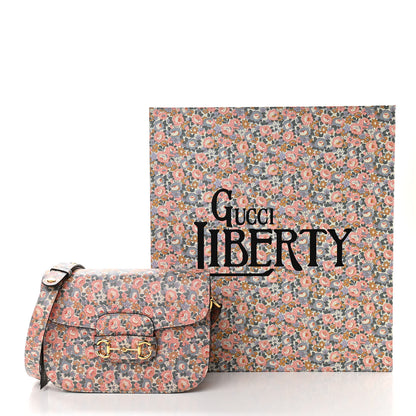 Gucci X LIBERTY OF LONDON Textured Calfskin Infinity Abbey Horsebit 1955 Shoulder Bag Perfect Pink Ivory 11 of 11