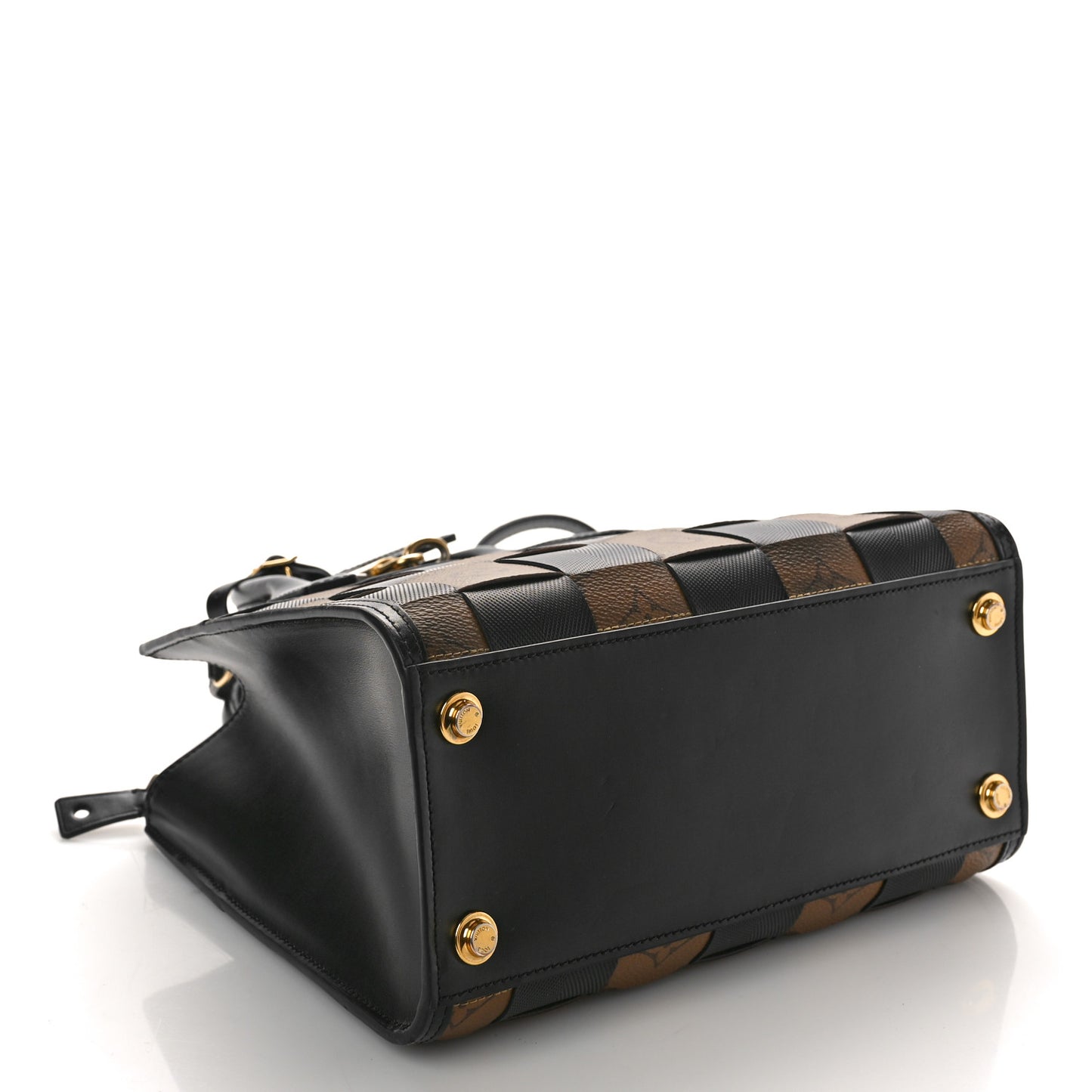 Calfskin Monogram Damier Tressage City Steamer PM Black