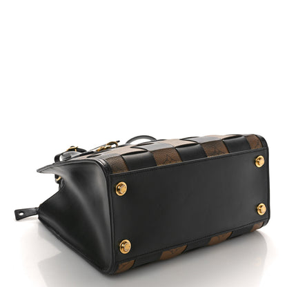 Louis Vuitton Calfskin Monogram Damier Tressage City Steamer PM Black 4 of 10