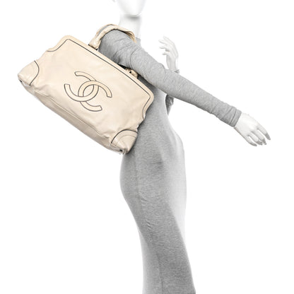 Chanel Calfskin Soho CC East West Tote White 2 of 11