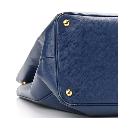 Prada Saffiano Lux Extra Large Galleria Double Zip Tote Bluette 5 of 15