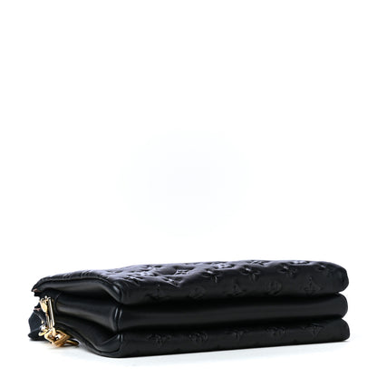 Louis Vuitton Lambskin Embossed Monogram Coussin PM Black 6 of 8