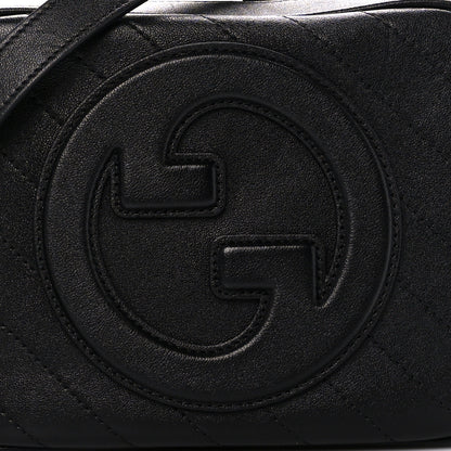 Gucci Sakai Be Green Calfskin Diagonal Stitched Small Blondie Shoulder Bag Black 9 of 11