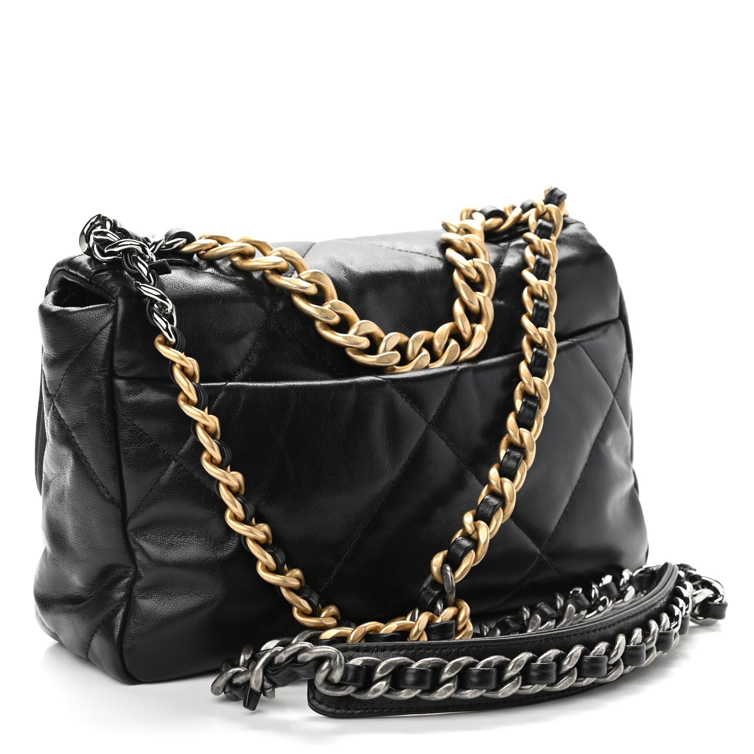 Chanel Goatskin Quilted Medium Chanel 19 Flap Black 3 of 11