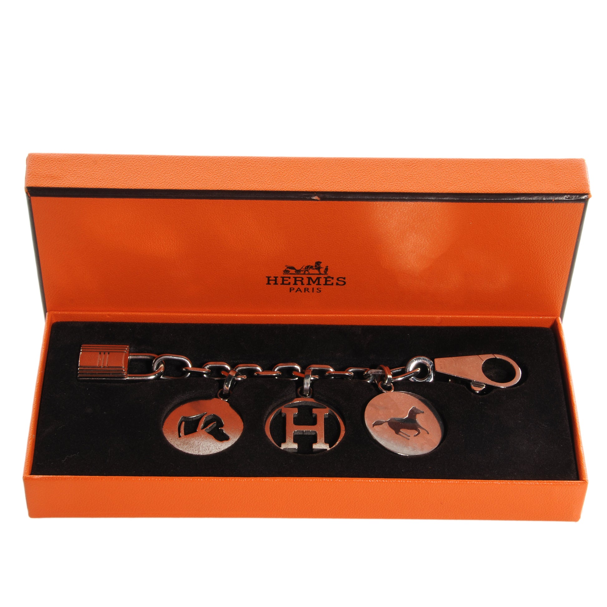 Hermes Palladium Breloque Bag Charm Silver 4 of 4