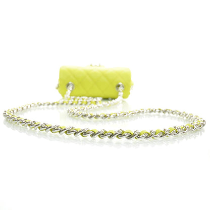 Chanel Washed Lambskin Mini Chain Around Messenger Neon Yellow 12C NEW SOLD OUT 5 of 9