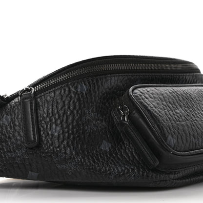 MCM Visetos Medium Belt Bag Black 7 of 8