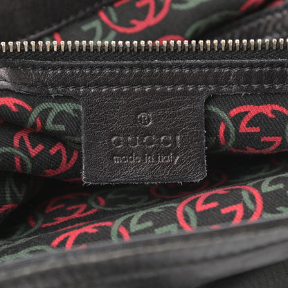 Gucci Calfskin Medium Britt Tote Black 6 of 17