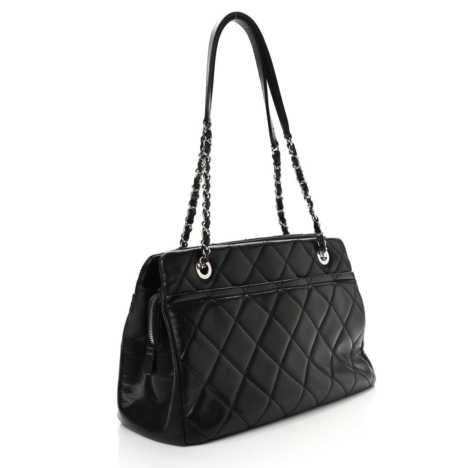 Chanel Caviar Quilted CC Timeless Soft Tote Black 3 of 10