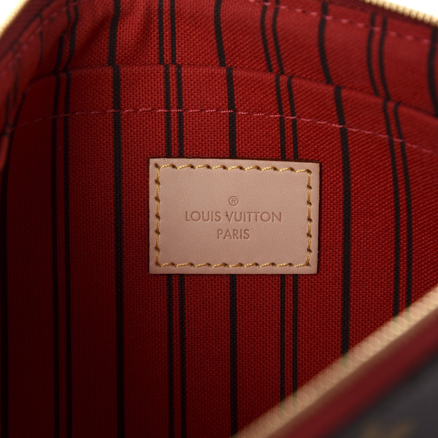 Monogram Neverfull MM GM Pochette Cherry