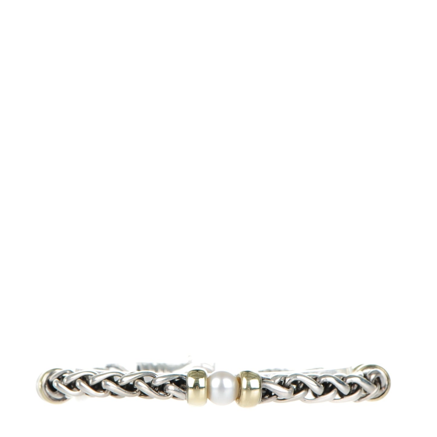 Sterling Silver 14K Yellow Gold Pearl 5mm Hampton Bracelet