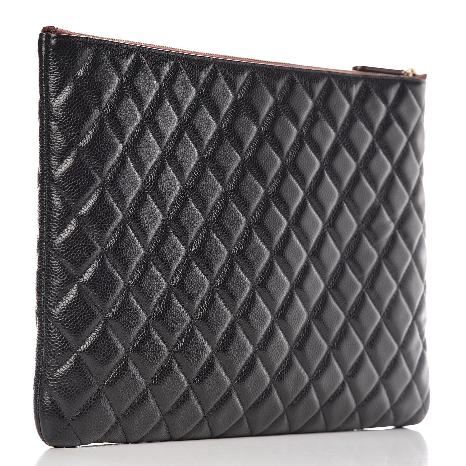 Chanel Caviar Quilted Large Cosmetic Case Black 3 of 9