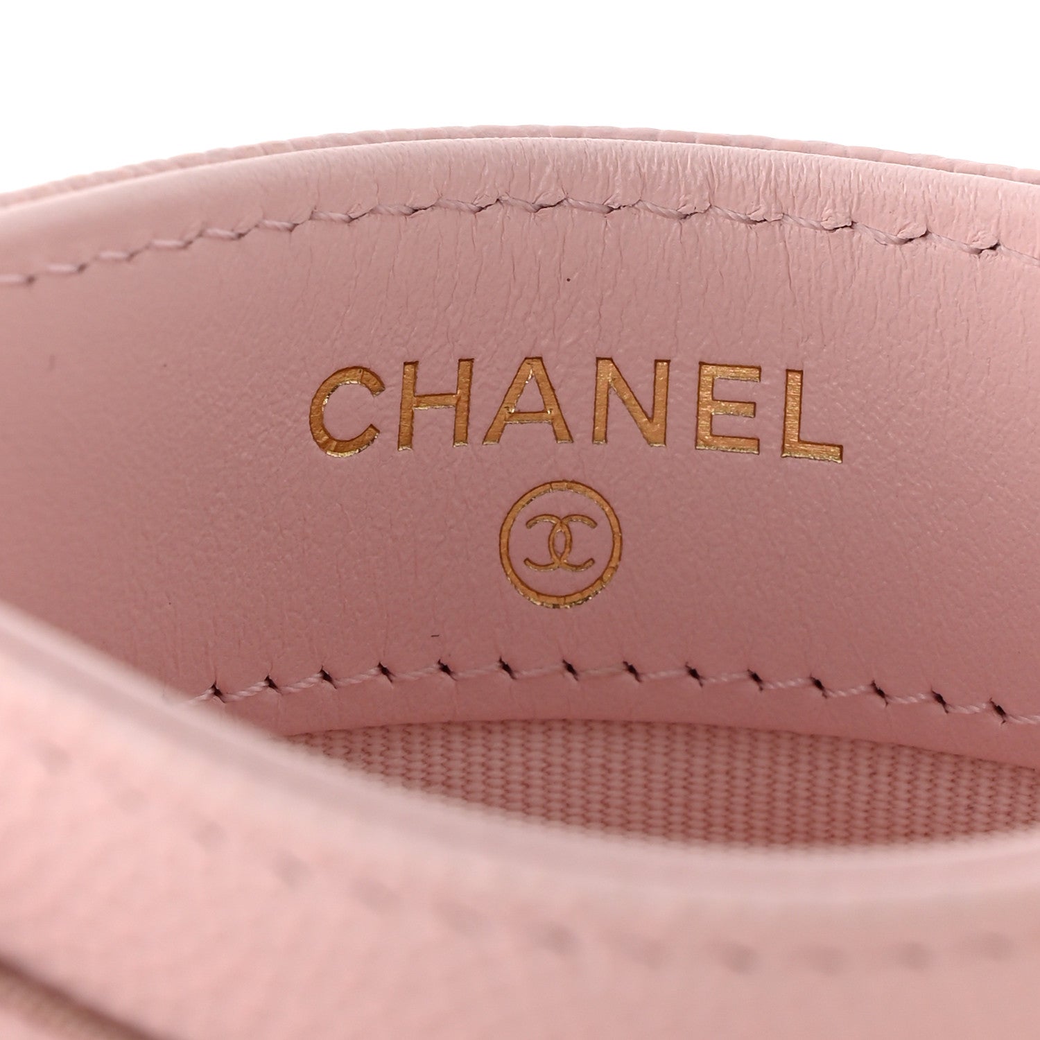 Chanel Caviar Quilted Crystal Card Holder Pink 6 of 9