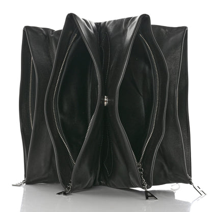 Chanel Lambskin Accordion Globe Clutch Black 4 of 12
