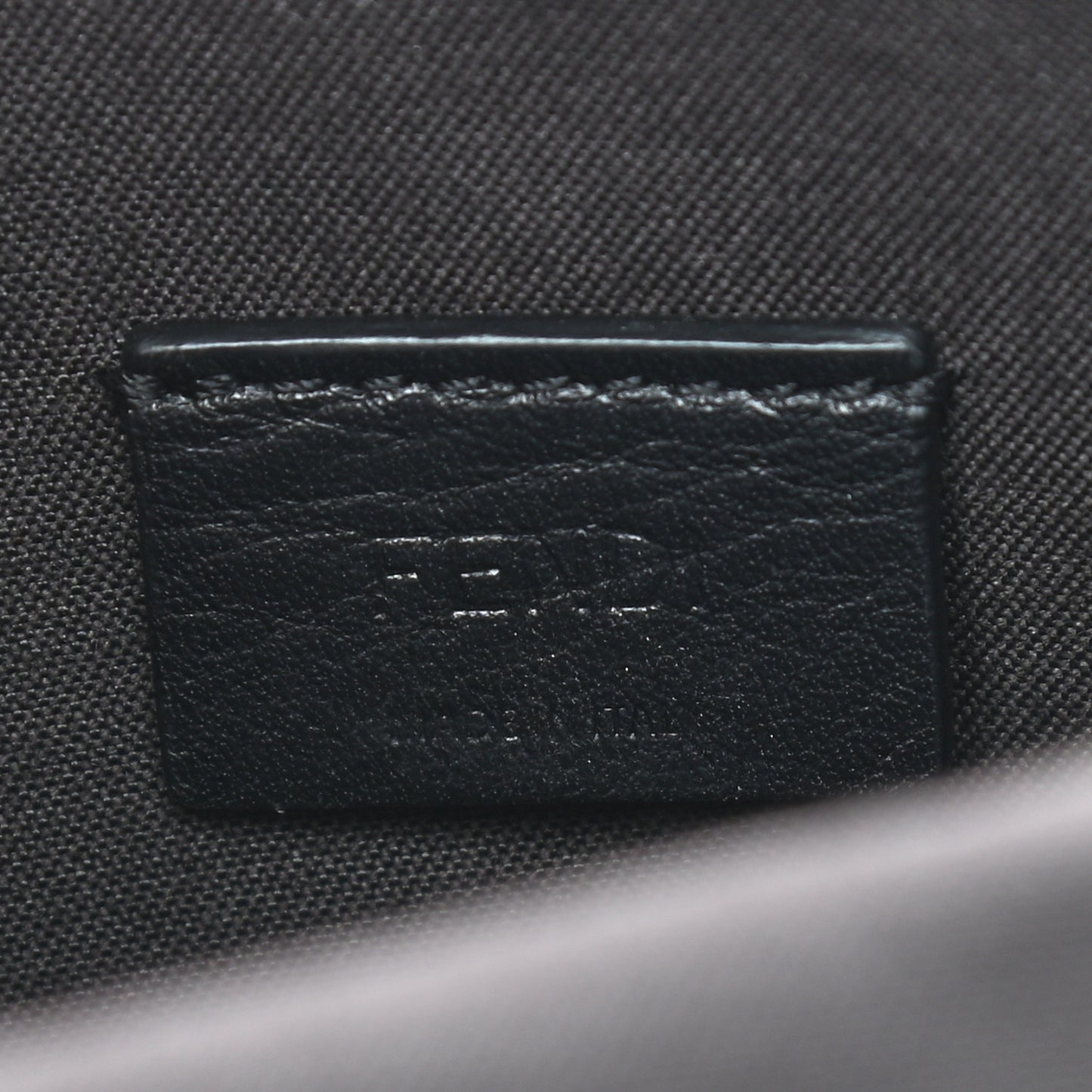 Vitello Soft F is Fendi Bi-Color FF 1974 Embossed Envelope Wallet On Chain with Pouches Maya Black