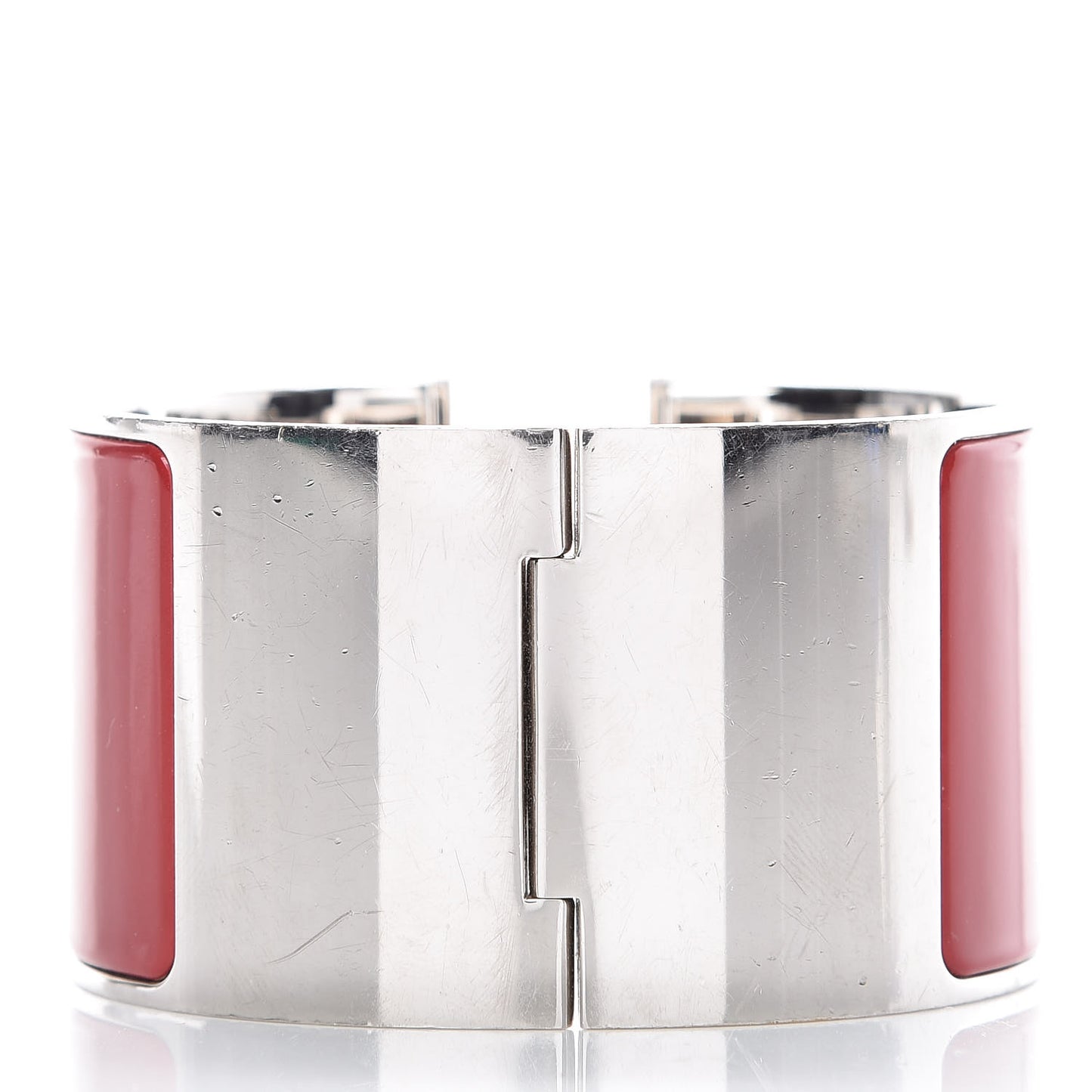 Enamel Extra Wide Clic Clac H Bracelet GM Red