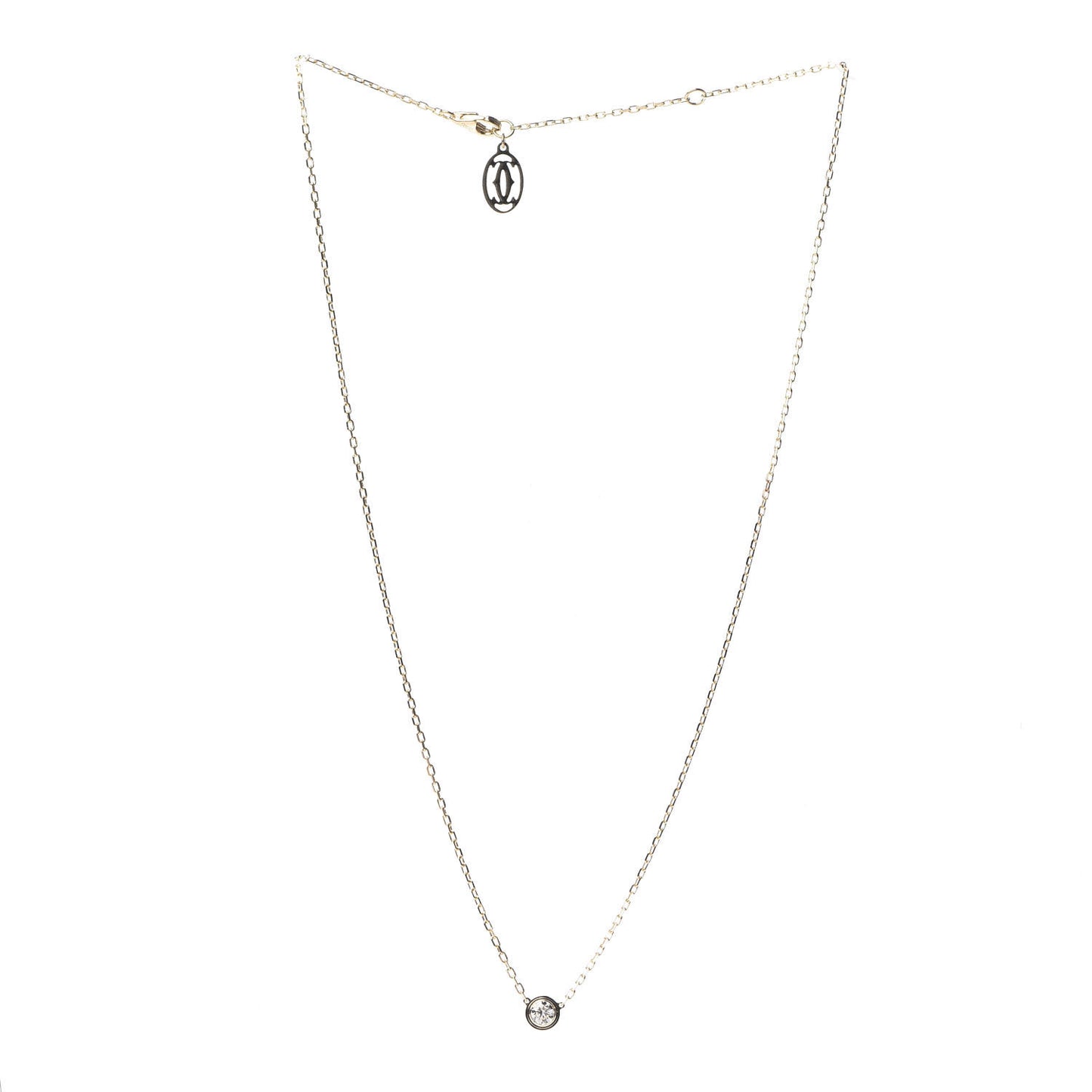18K Yellow Gold Diamond LM D'Amour Pendant Necklace