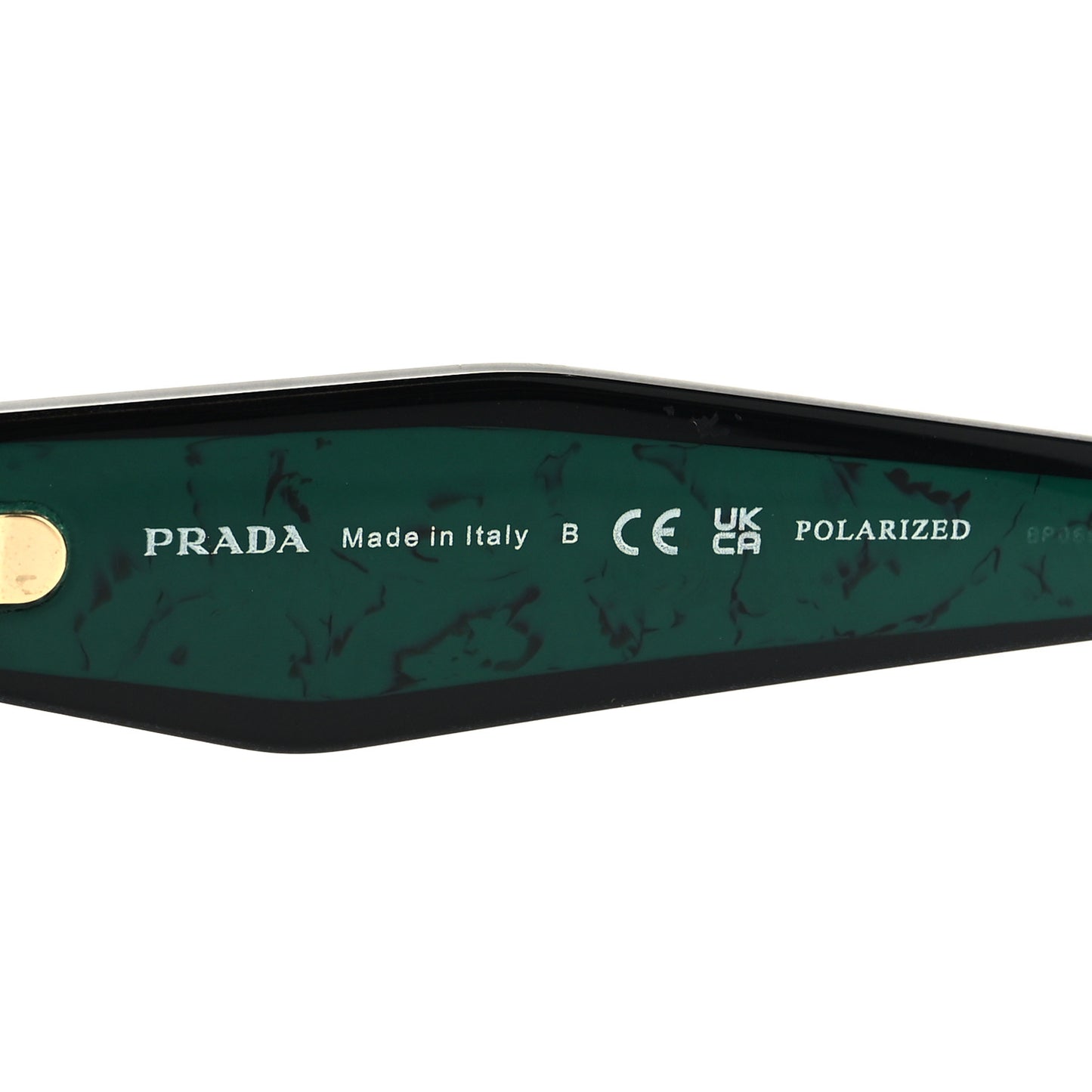 Acetate Marble Effect Geometric Sunglasses SPR 15W Black Green
