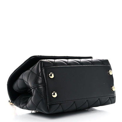 Chanel Goatskin Quilted Rainbow Extra Mini Coco Handle Flap Black 7 of 21
