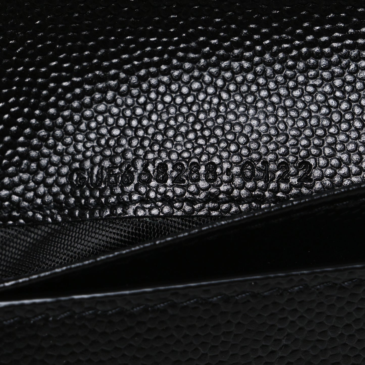 Grain De Poudre Matelasse Chevron Monogram Compact Zip Around Wallet Black