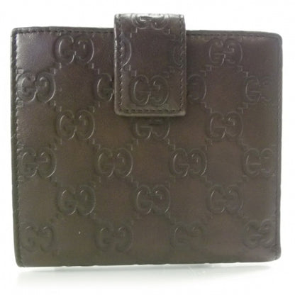Gucci Guccissima Metal Bar French Flap Wallet Brown 2 of 10