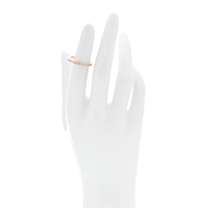 Tiffany 18K Rose Gold Diamond Lock Pave Ring 50 5.5 2 of 5