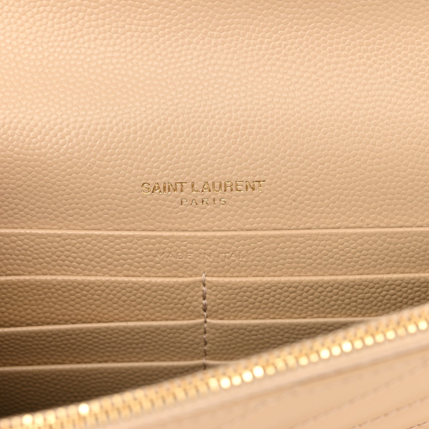 Grain De Poudre Matelasse Chevron Monogram Envelope Chain Wallet Nude Powder