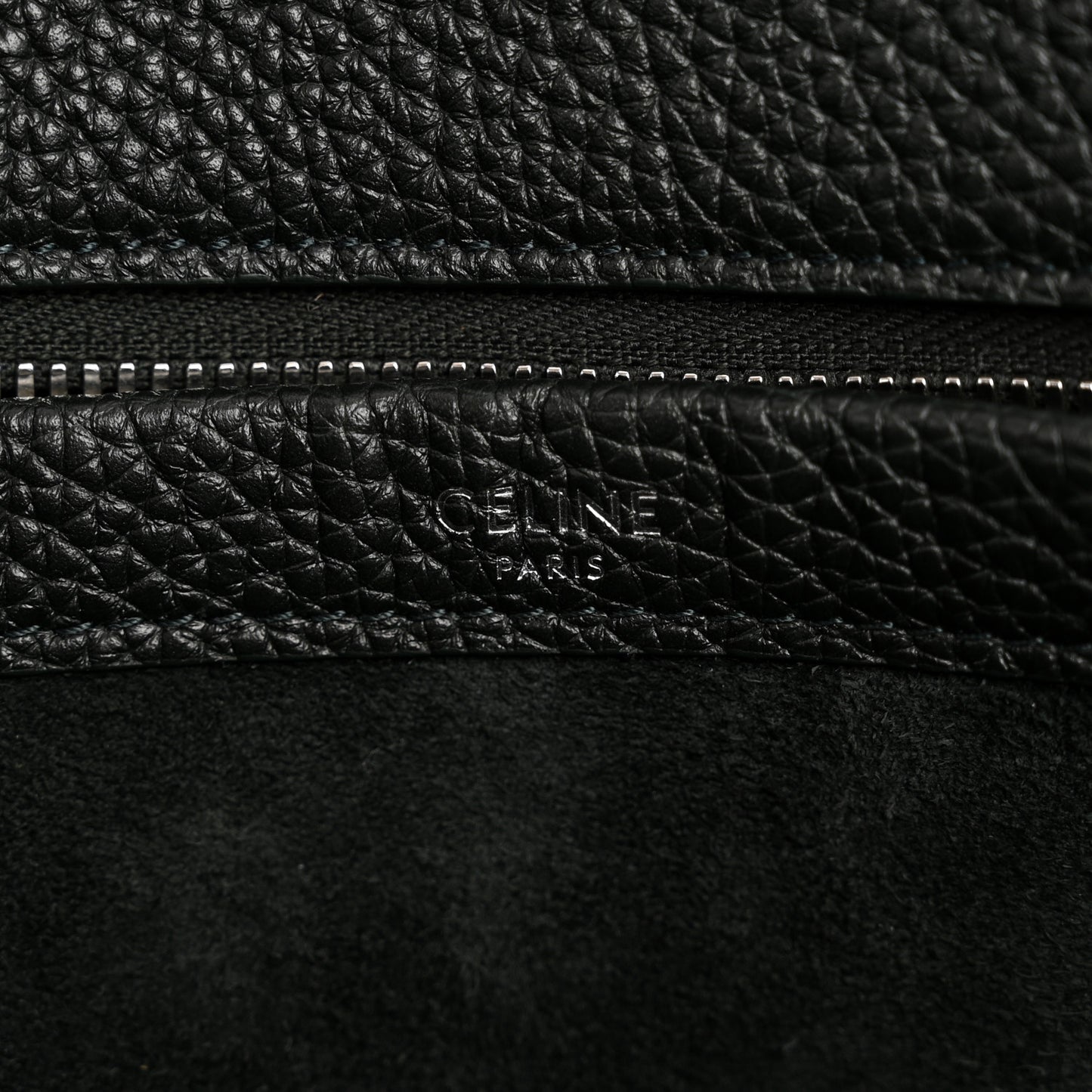 Grained Calfskin Duffle Bag Night Green