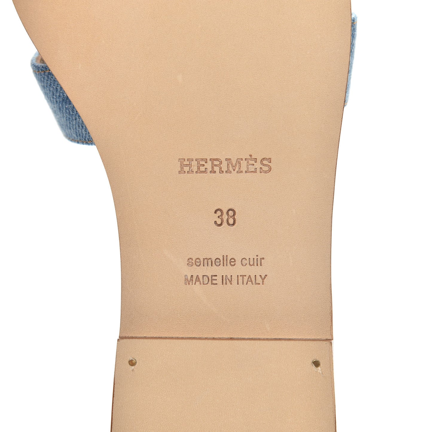 Denim Canvas Oran Sandals 38 Bleu Clair
