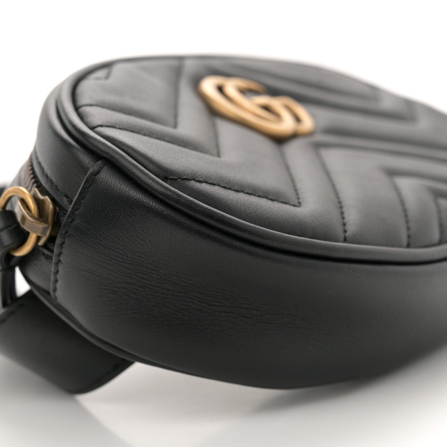 Calfskin Matelasse GG Marmont Belt Bag 85 34 Black