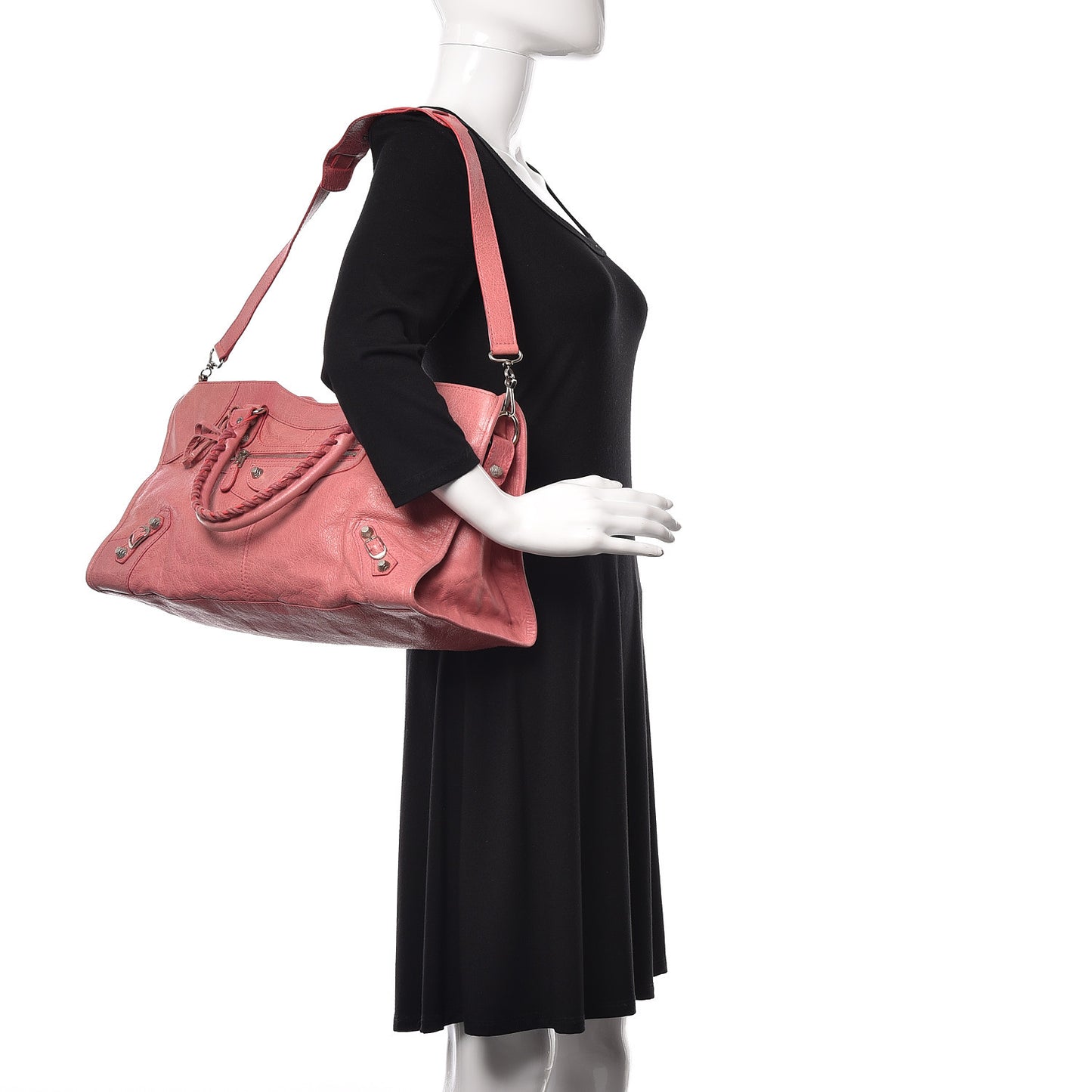 Agneau Giant 12 Silver Hardware Part Time Rose Bombon Raspberry