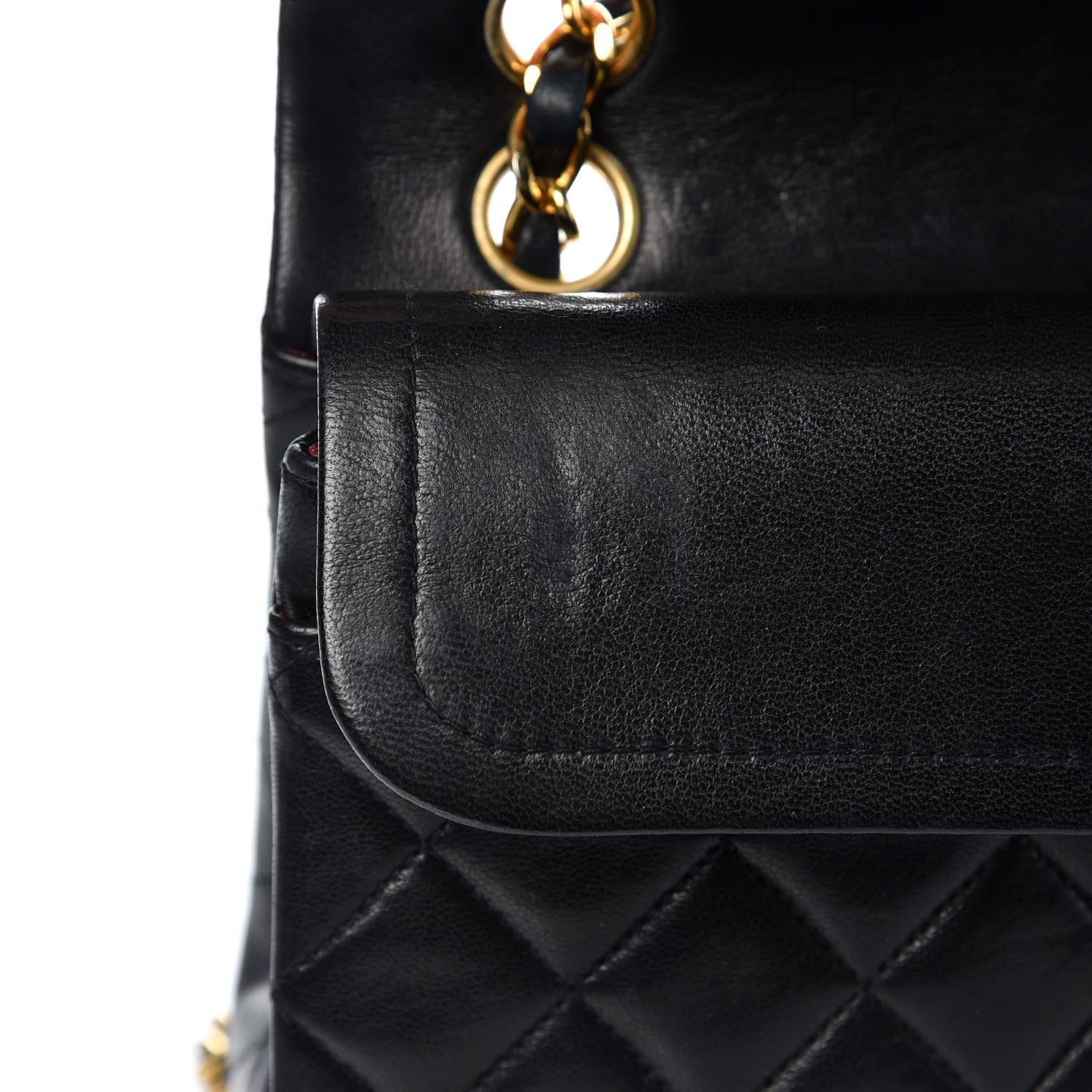 Chanel Lambskin Quilted Small Double Flap Black 11 of 14