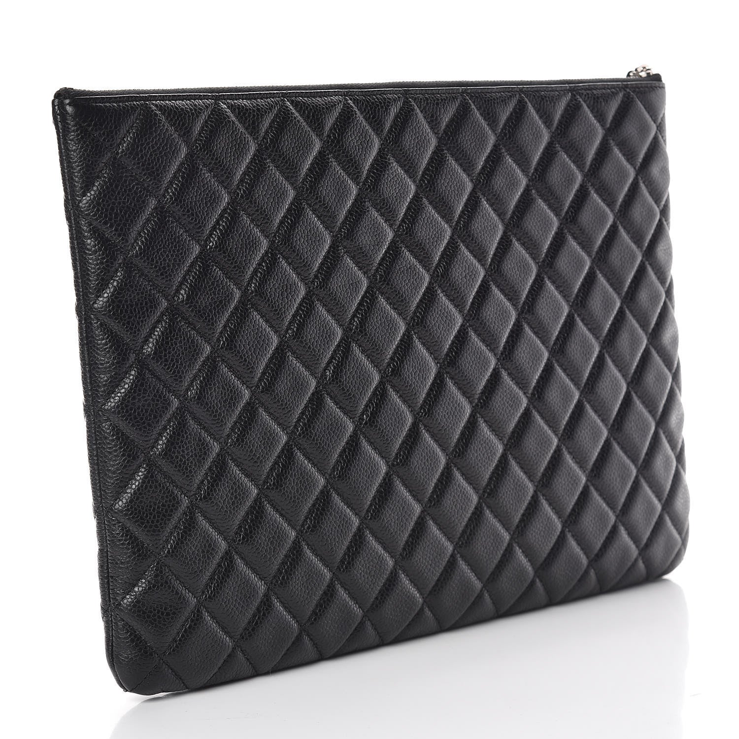 Chanel Caviar Quilted Large Cosmetic Case Black 3 of 9