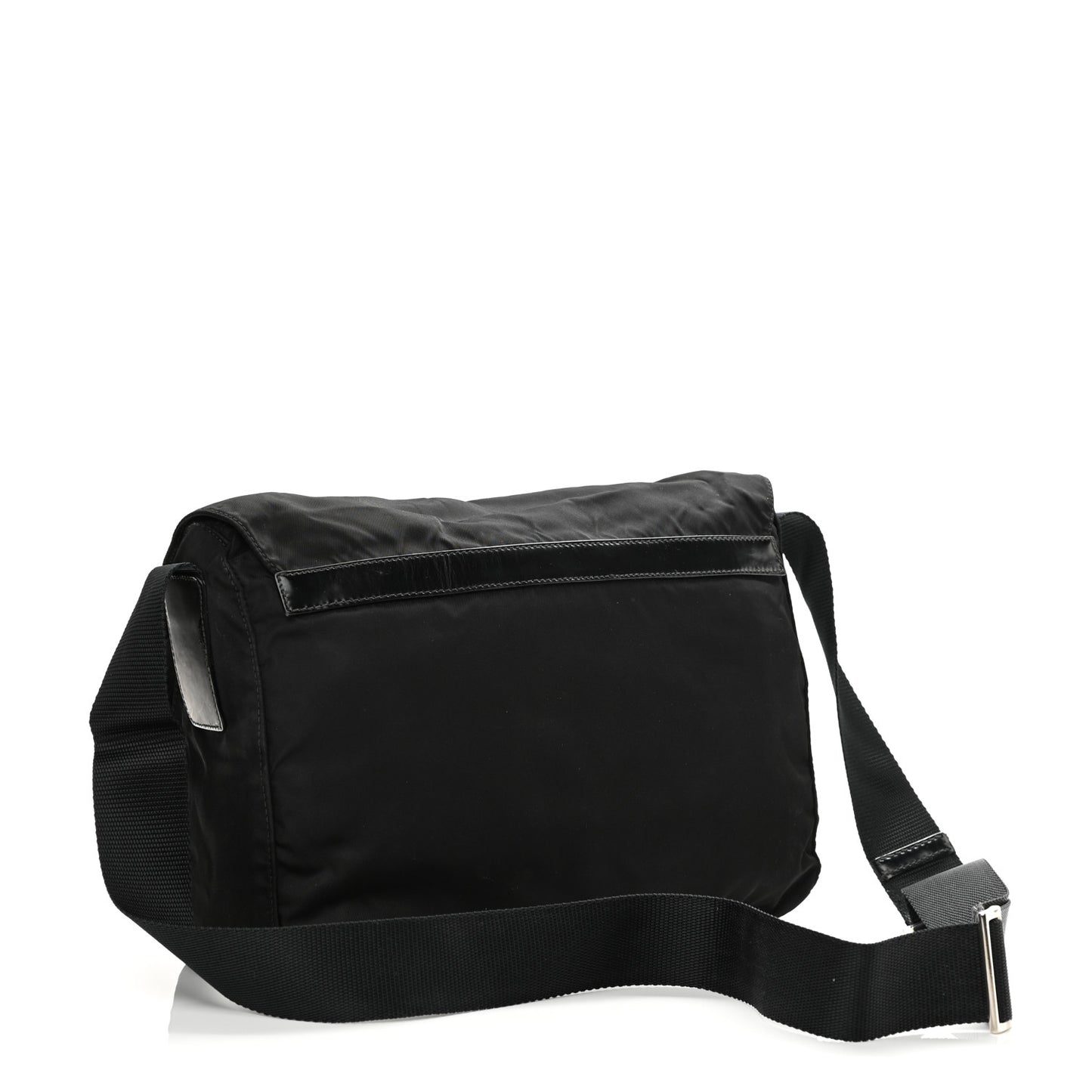 Nylon Vela Messenger Bag Black