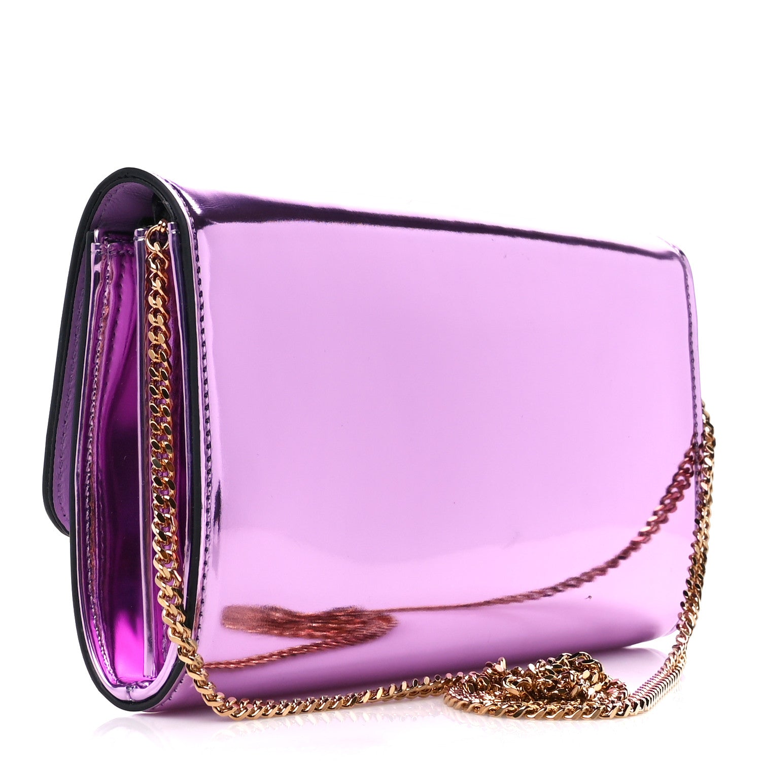 Versace Metallic Calfskin Medusa Evening Clutch Pink 3 of 10