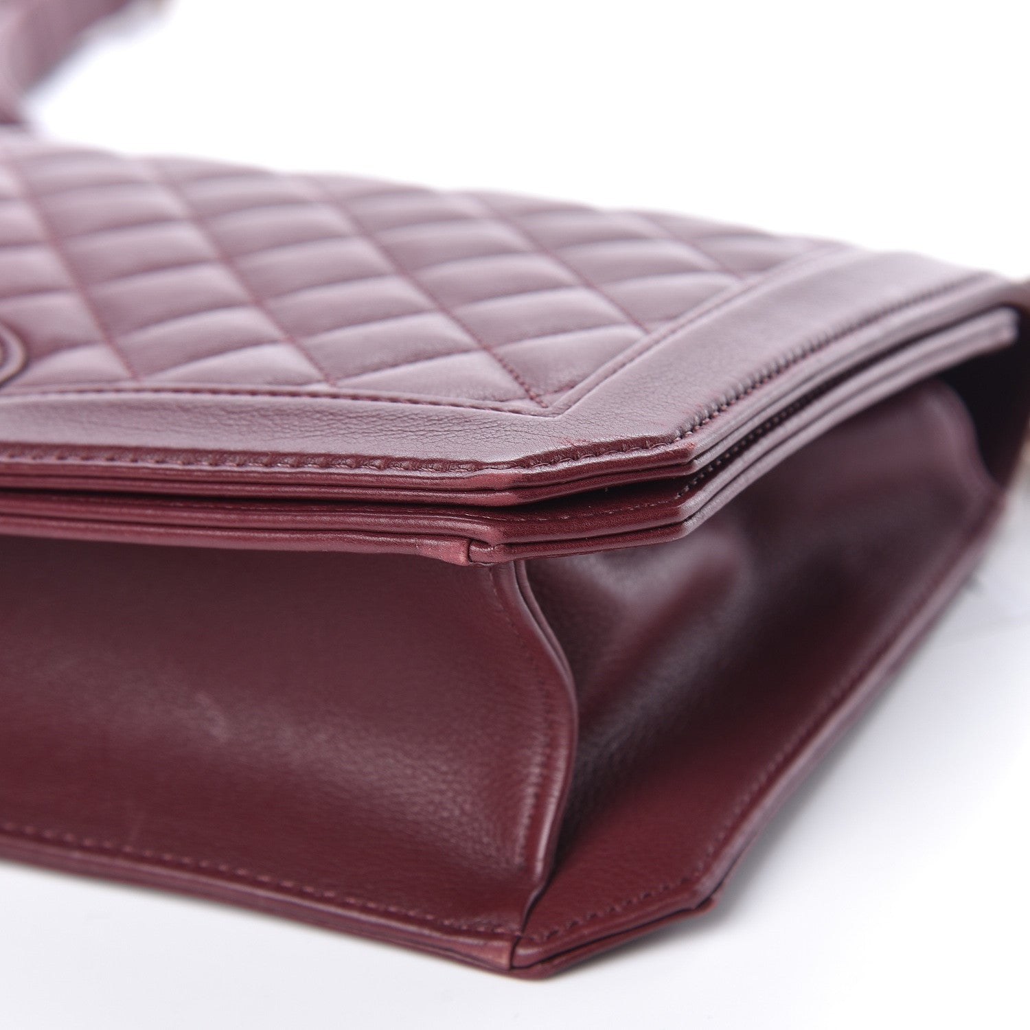 Chanel Calfskin Quilted Large Flap Bag Burgundy 10 of 11