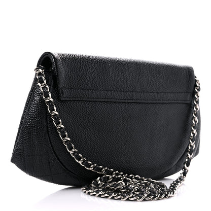 Chanel Caviar Half Moon Wallet On Chain WOC Black 3 of 12
