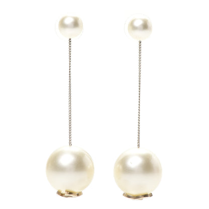 Chanel Pearl CC Chain Drop Earrings Gold 1 of 4