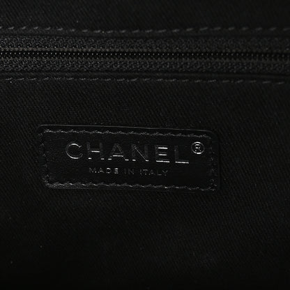 Chanel Mixed Fibers Deauville Bowling Bag Black 6 of 11