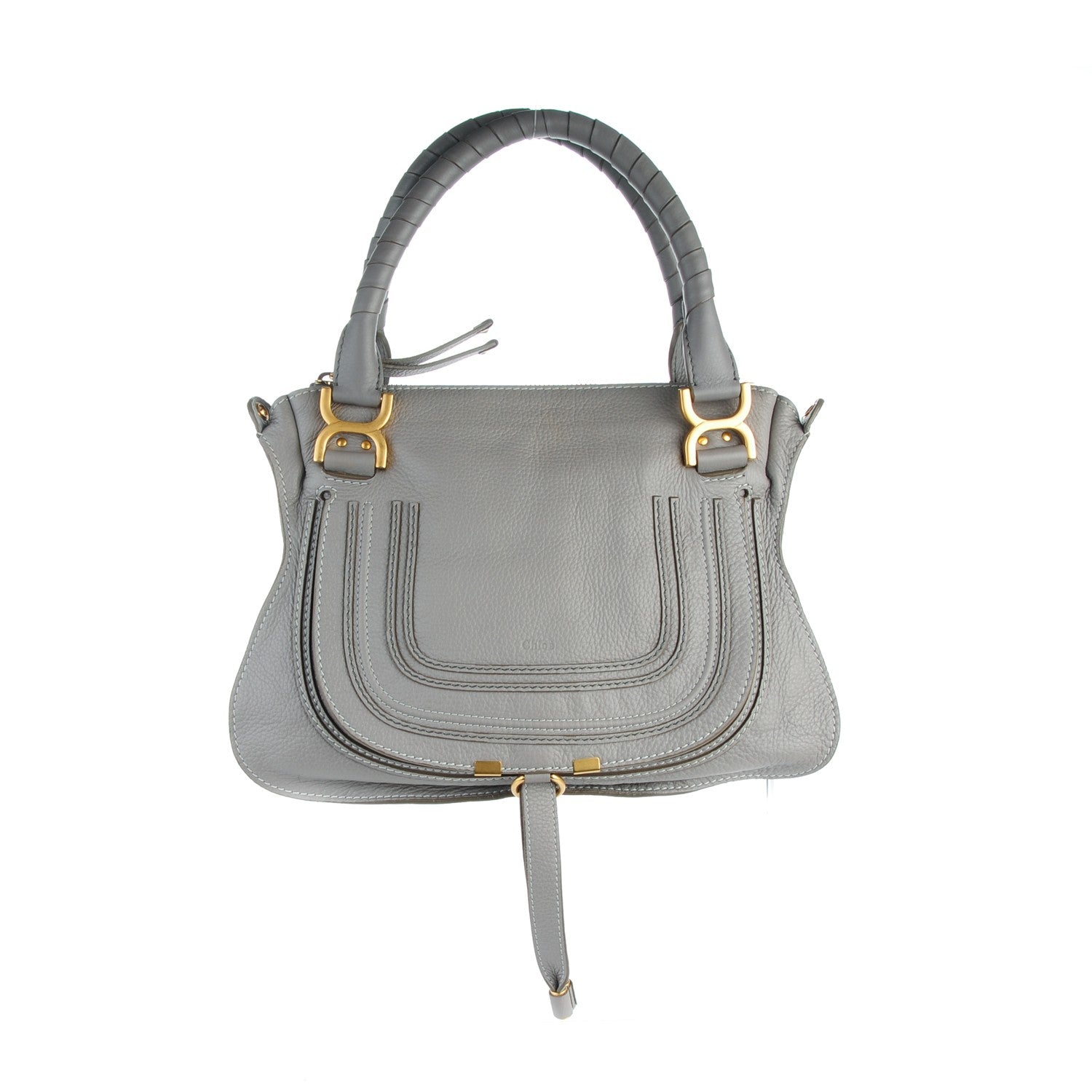 Chloe Calfskin Medium Marcie Satchel Cashmere Grey 1 of 8