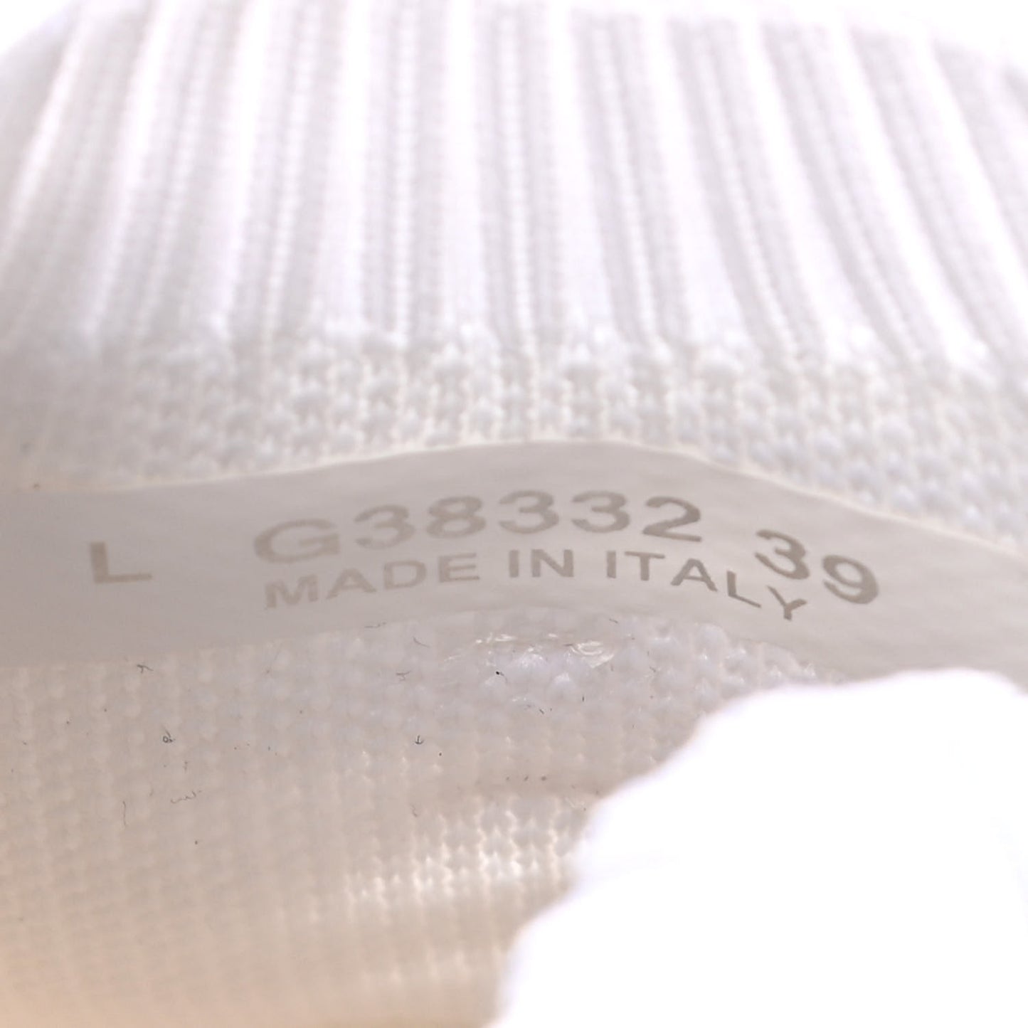 Fabric Logo Sneakers 39 White