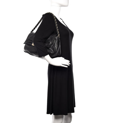 Fendi Crinkled Lambskin Mia Shoulder Flap Black 2 of 9