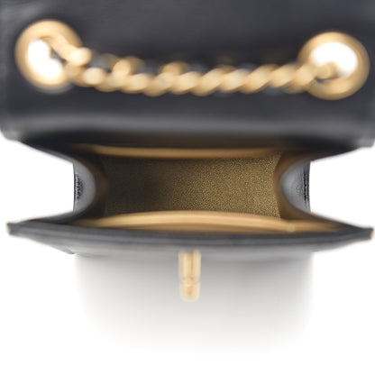 Chanel Lambskin Quilted Vertical Pearl Crush Flap With Chain Black 4 of 12