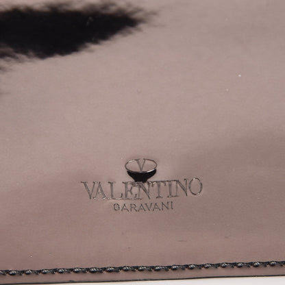 Valentino Garavani Metallic Patent Rockstud Spike Coin Case Card Holder Rutenio 6 of 6