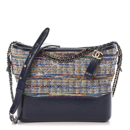 Chanel Tweed Calfskin Medium Gabrielle Hobo Blue 1 of 13