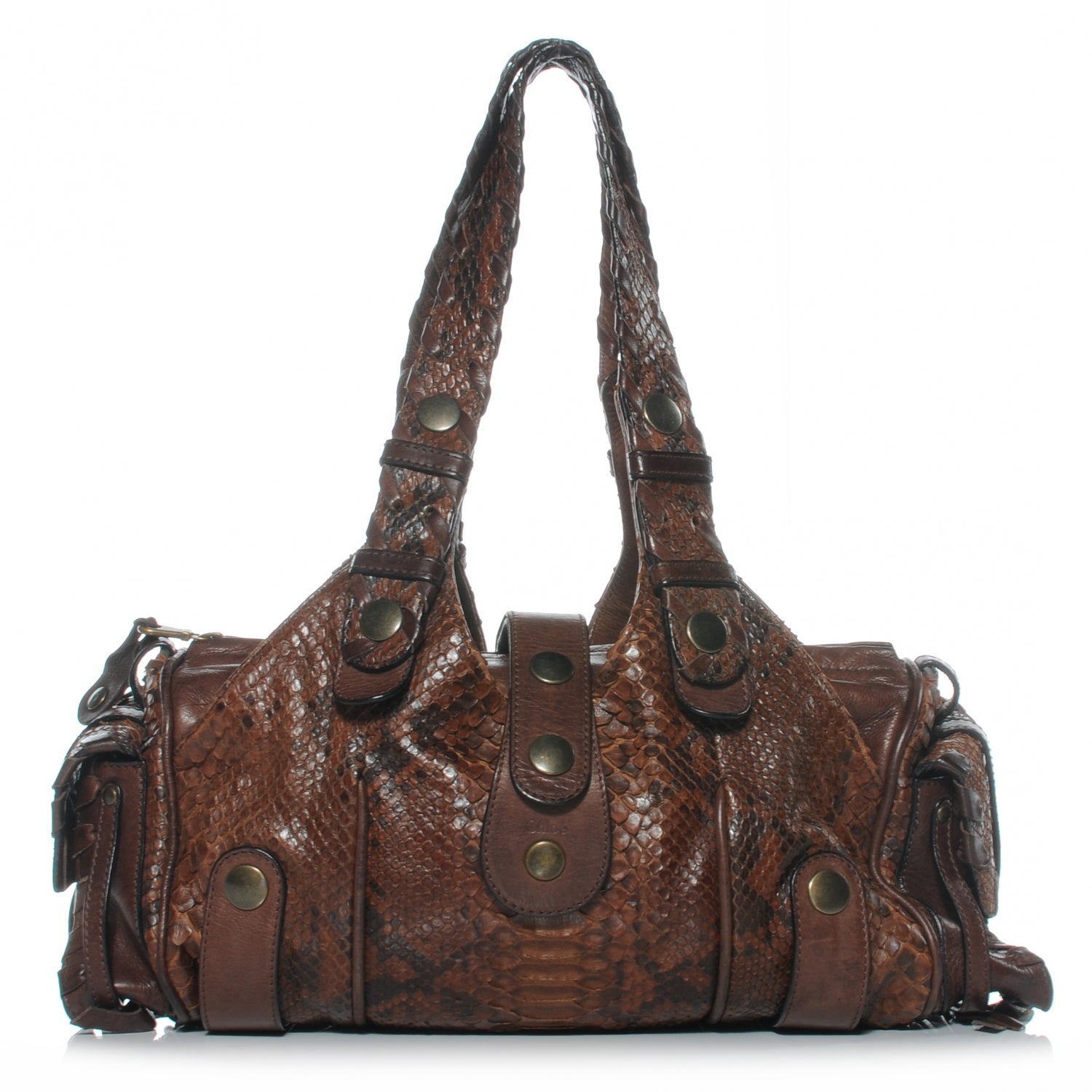 Chloe Python Silverado Shoulder Bag Brown 1 of 7
