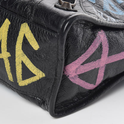 Balenciaga Agneau Graffiti All Over Classic Hardware S City Black Multicolor 9 of 9