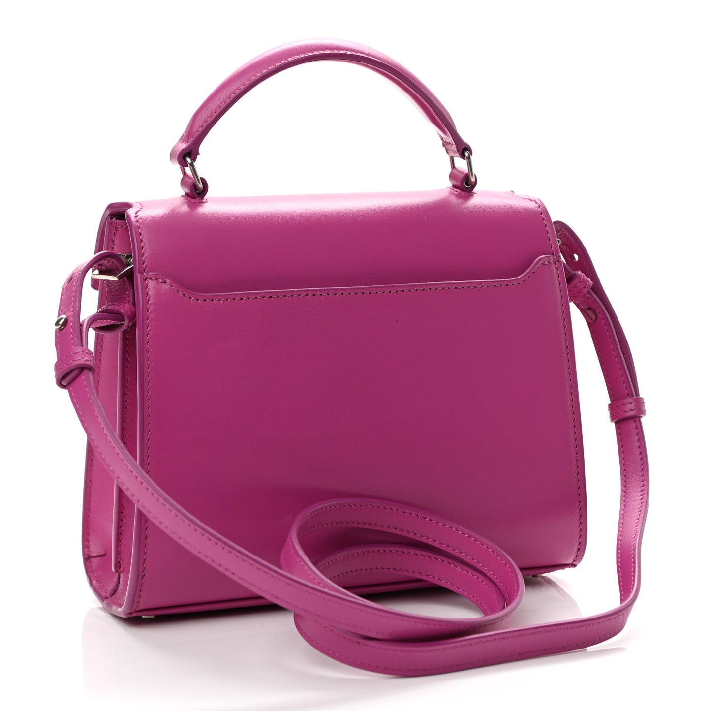 Calfskin Mini Classic Monogram Cassandra Top Handle Bag Electric Fuchsia
