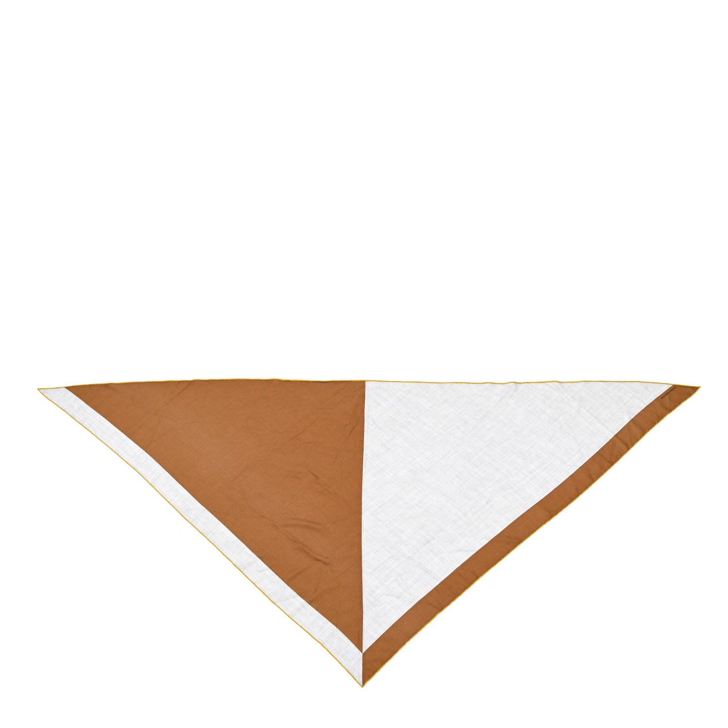 Cashmere Silk Encadre Giant Triangle Scarf Camel Gris Chine Jaune